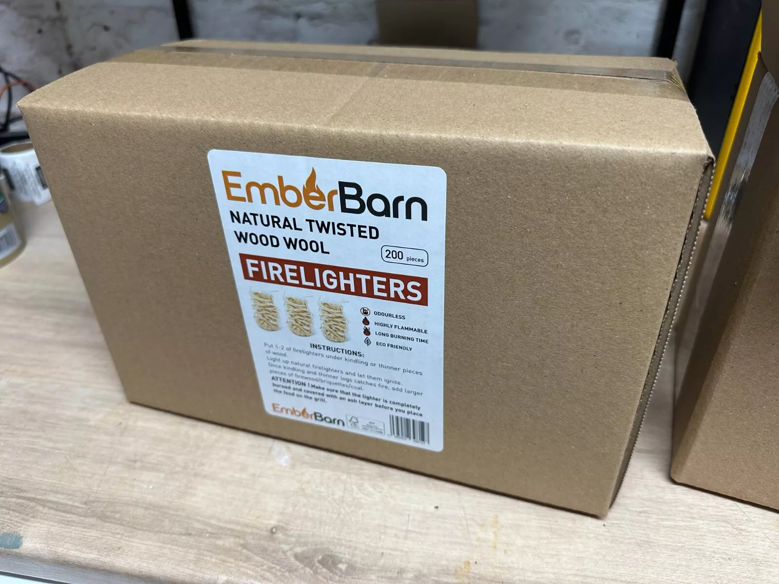 Fire Lighters for Woodburners Natural Firelighters Large Box - Pack Of 200